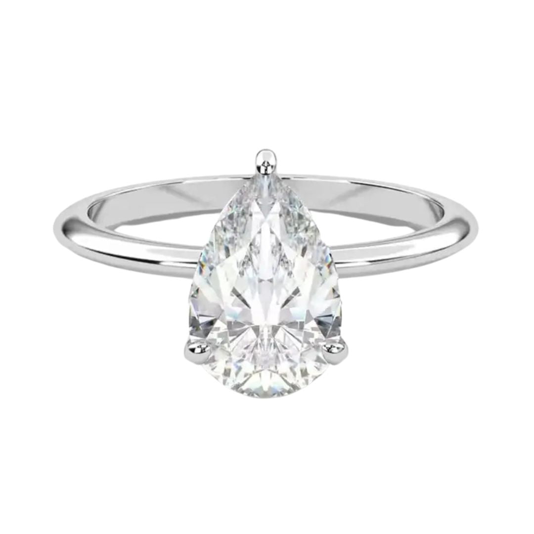 Aqua Serenade - Moissanite Verlovingsring 18k Wit Goudplating 1-4CT