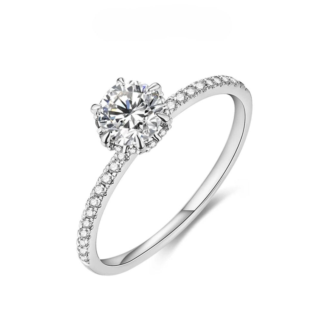 AstraLume - 10k Goldplated Moissanite Verlovingsring