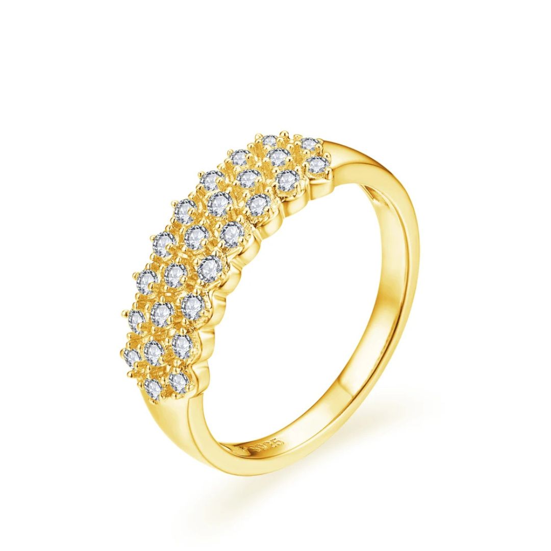 Celeste Spark - Moissanite Ring met 14k Goldplating