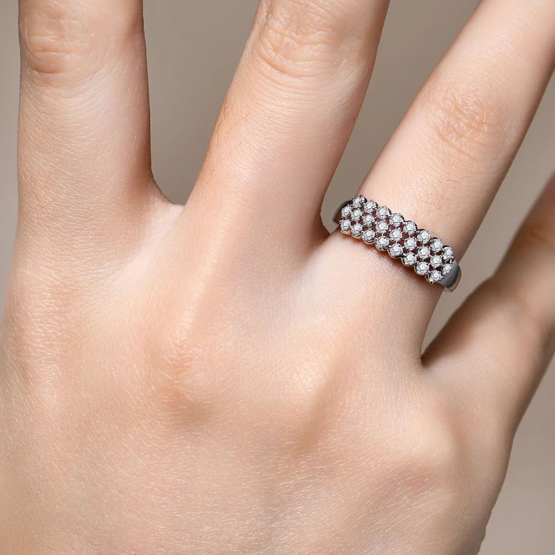 Celeste Spark - Moissanite Ring met 14k Goldplating