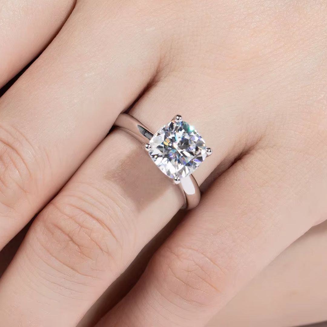 Celvianne Ring - 18k Wit Goudplated Luxe 3.5CT Moissanite Verlovingsring