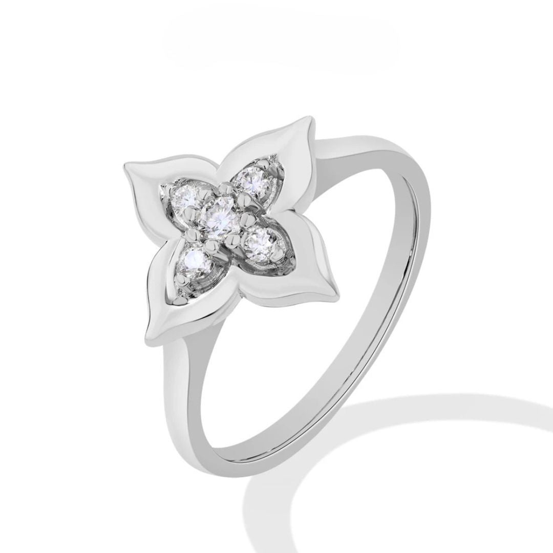 CruzLuxe - 925 Zilveren Moissanite Ring Dames 0.3CT Dual Gold