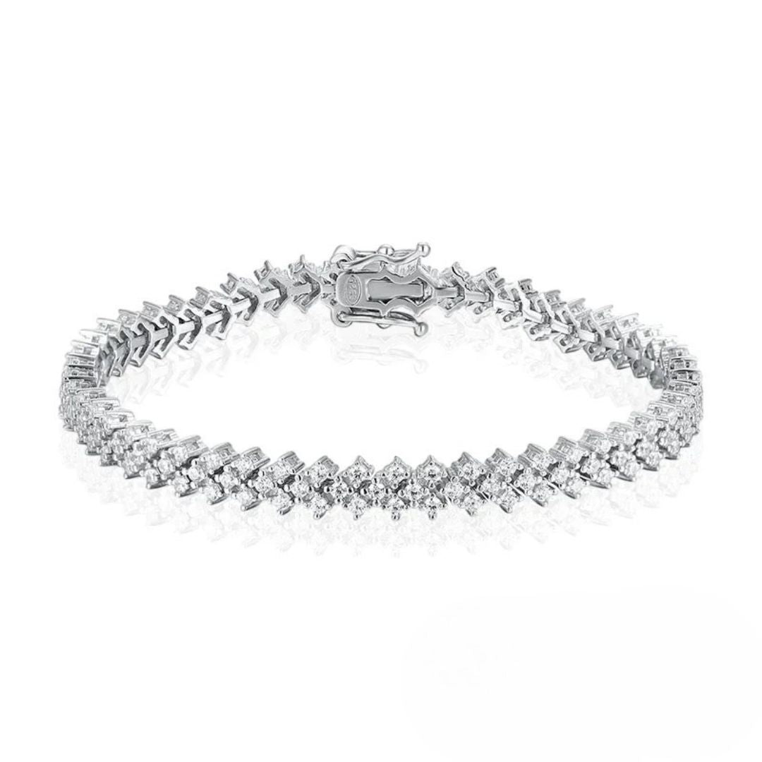 Dragon Aether - Luxe 4CT Moissaniet Tennisarmband 18k Goud Verguld 925 Zilver Dames