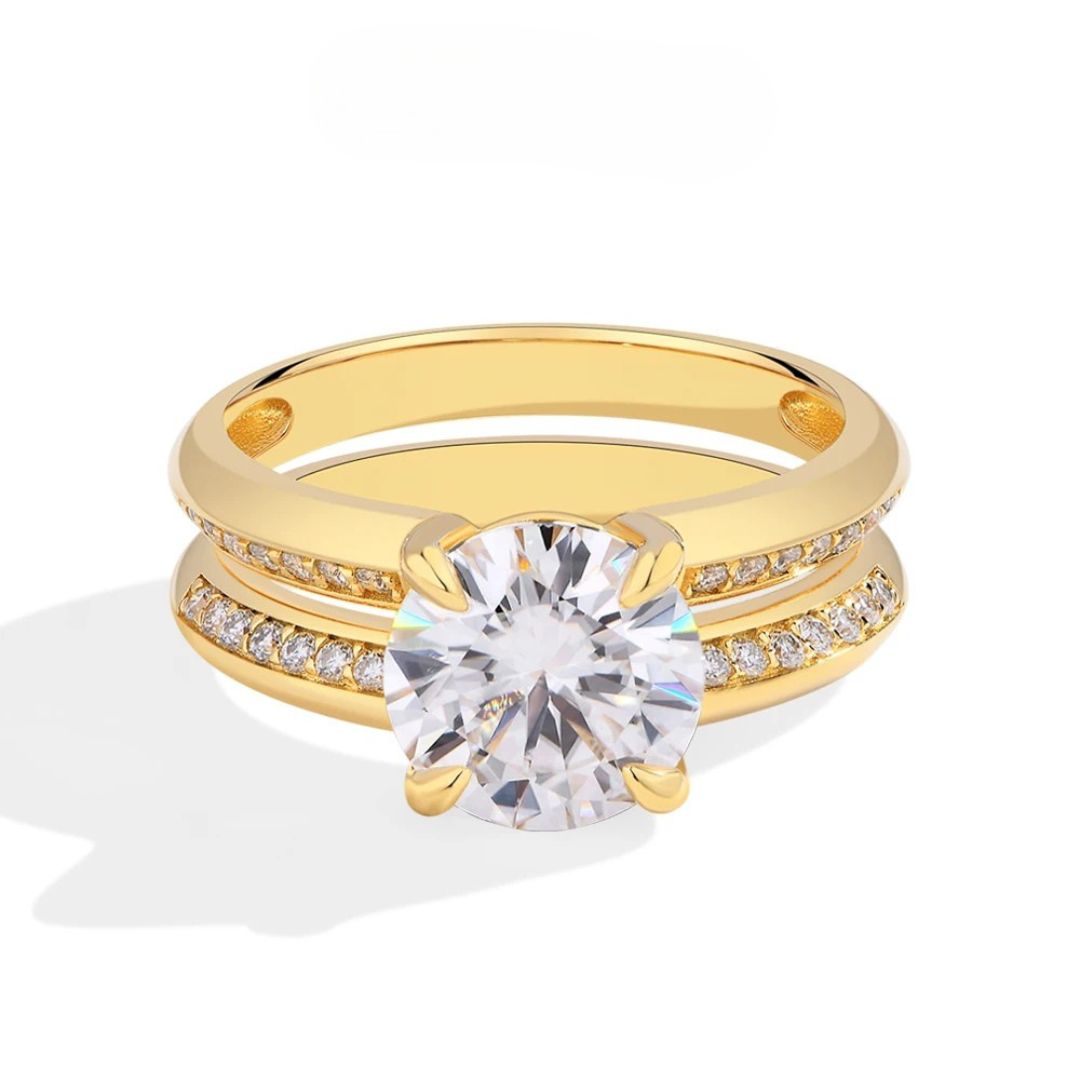 Eon Lumina - Goldplated Moissanite Ring
