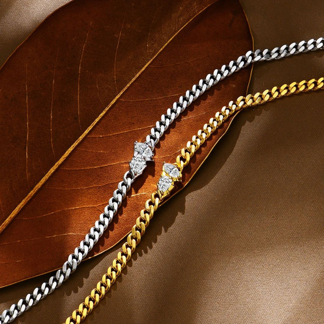 Golden Radiance - Goldplated Moissanite Armband