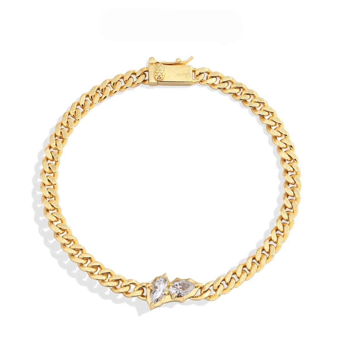 Golden Radiance - Goldplated Moissanite Armband
