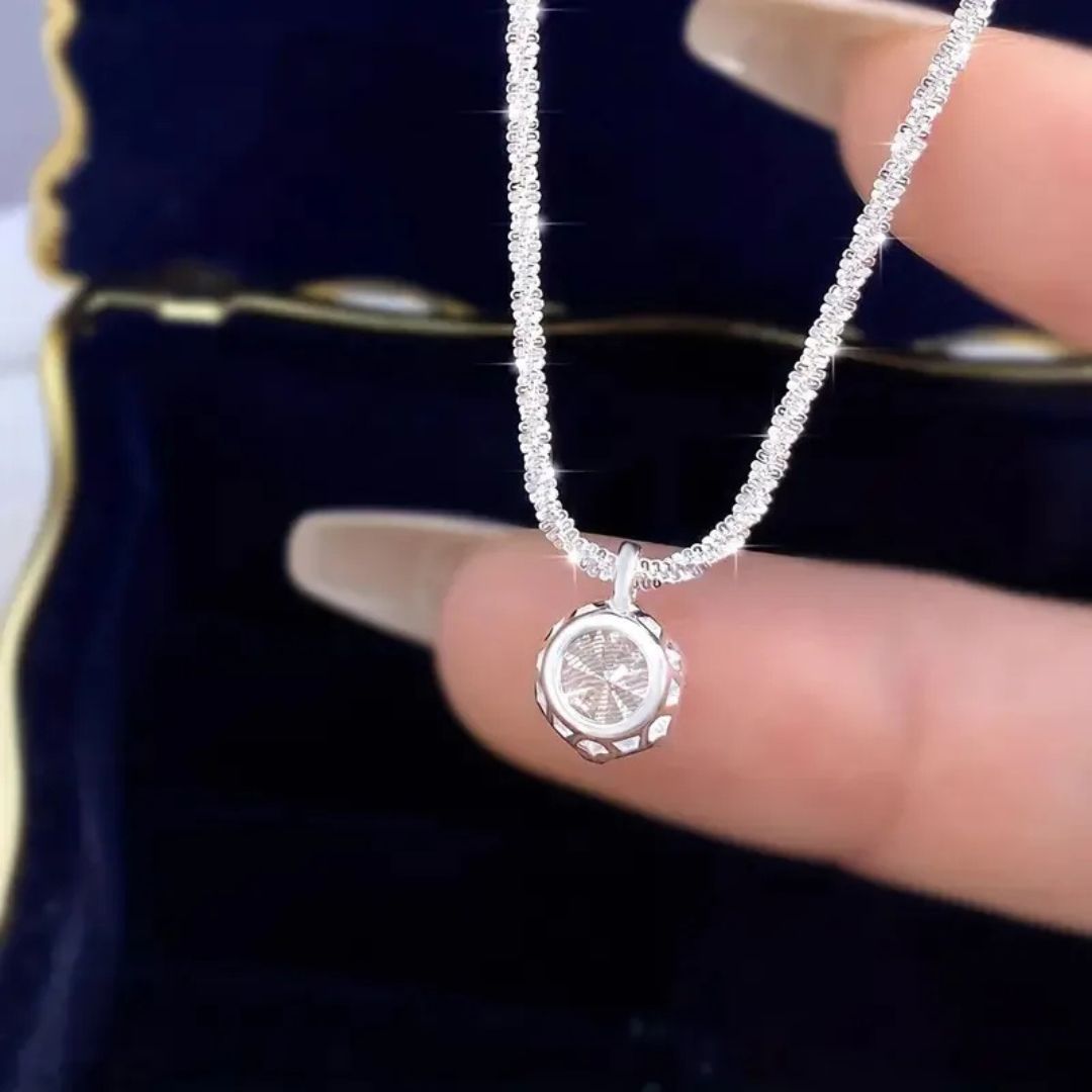 Liora Grace - Moissanite Halsketting met Wit Goudplating
