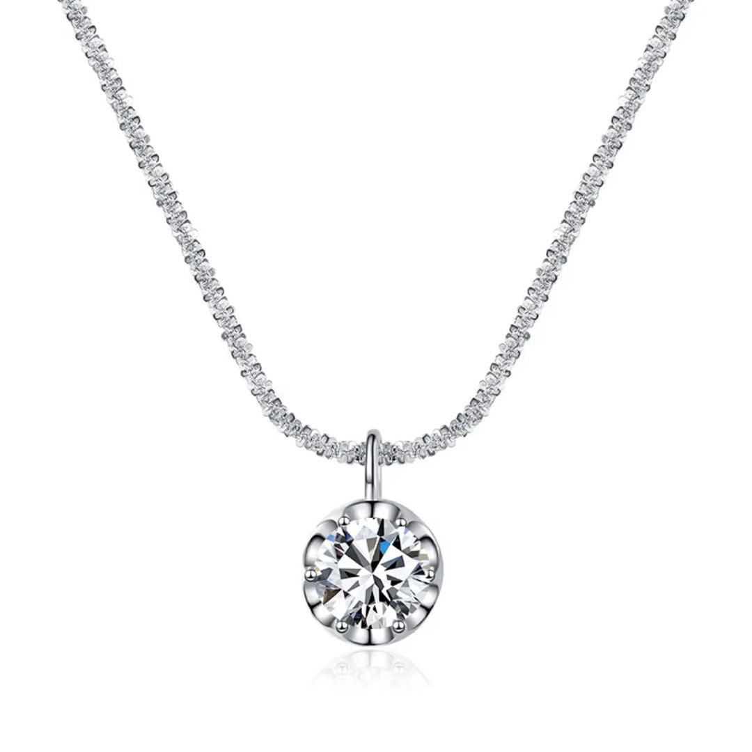 Liora Grace - Moissanite Halsketting met Wit Goudplating