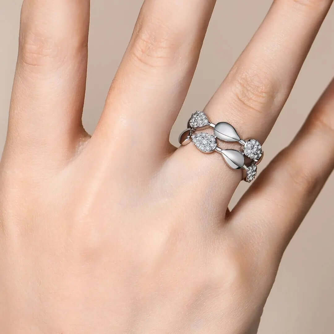 Lumière Céleste - Moissanite Regendruppel Ring Amora Maison