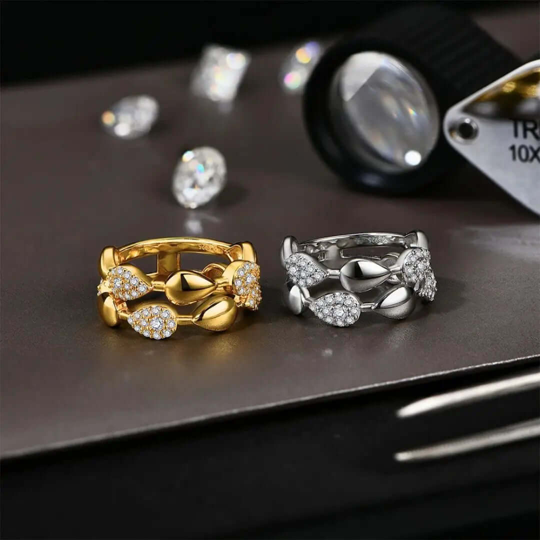 Lumière Céleste - Moissanite Regendruppel Ring Amora Maison