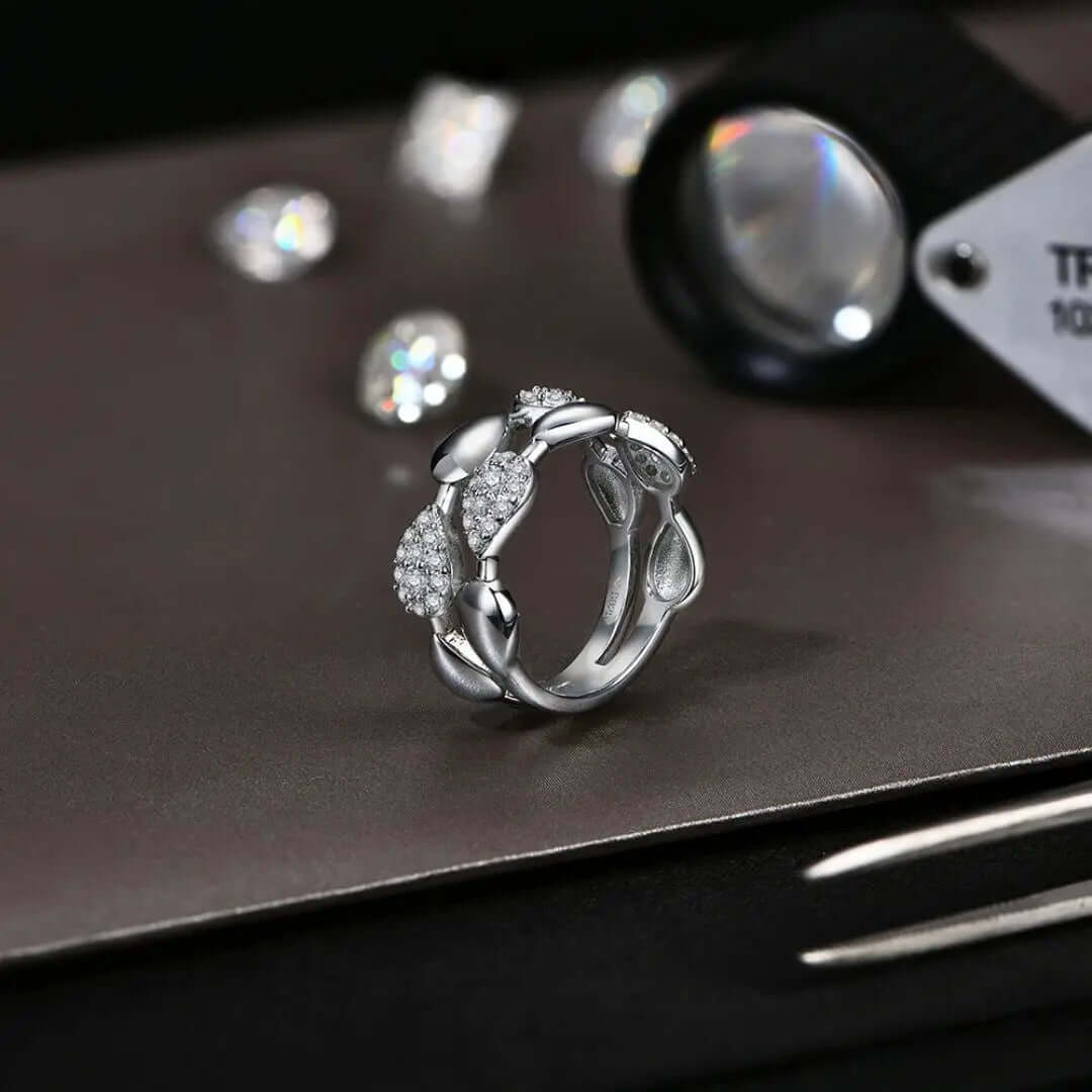 Lumière Céleste - Moissanite Regendruppel Ring Amora Maison