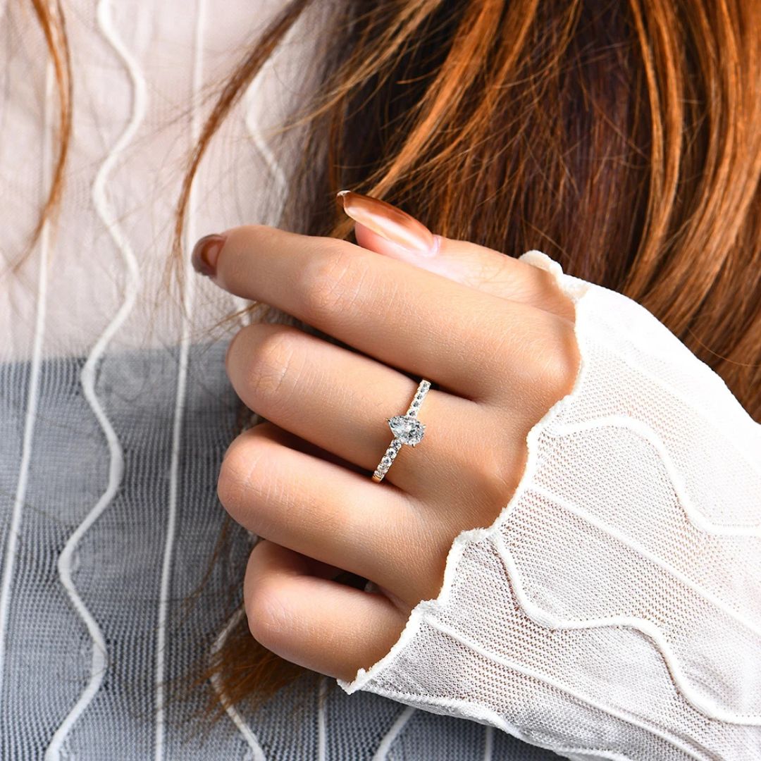 Lynx Astra - 10k Goud Moissanite Ring