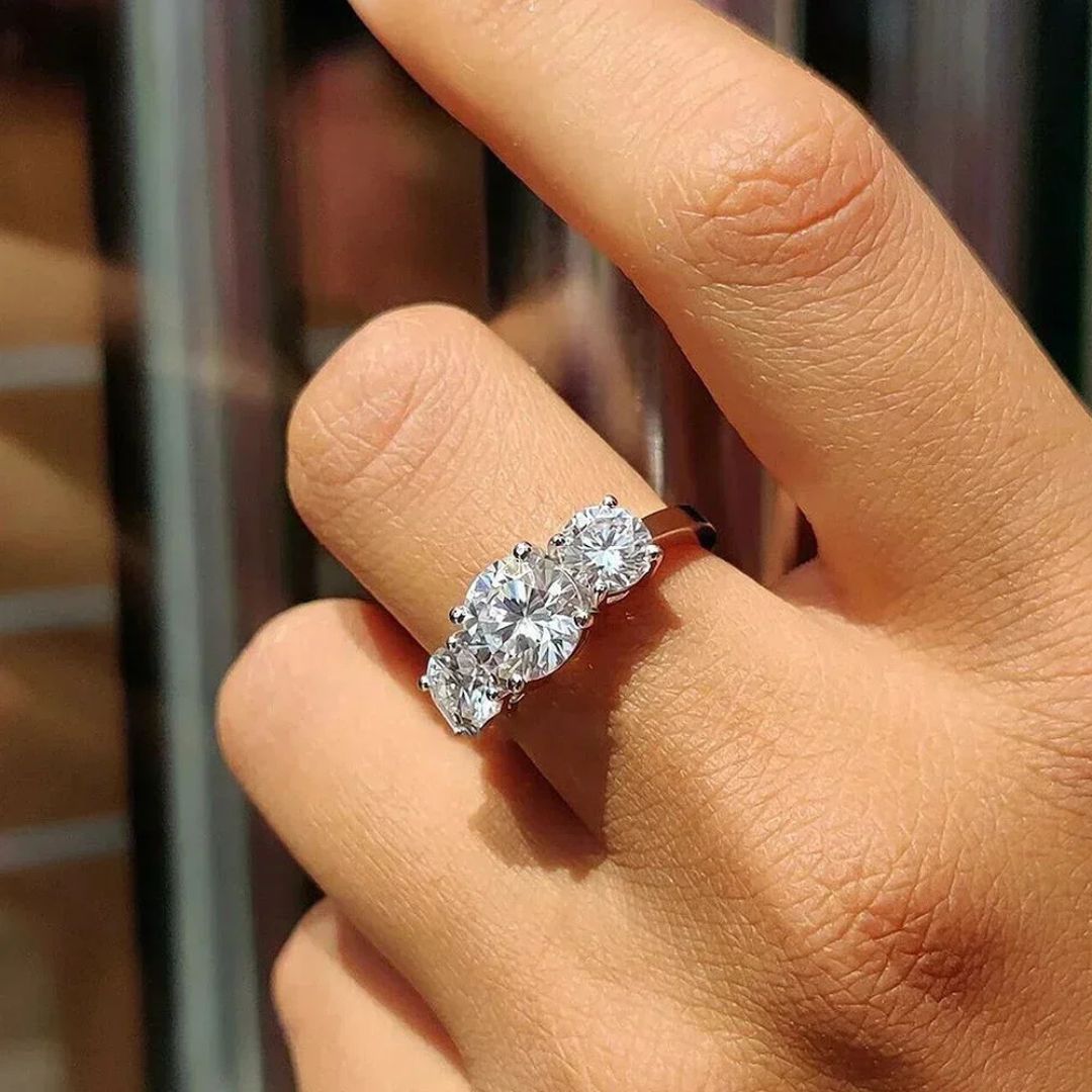 Nova Bliss - S925 Zilveren Moissanite Ring Dames 2-4CT Wit Goud