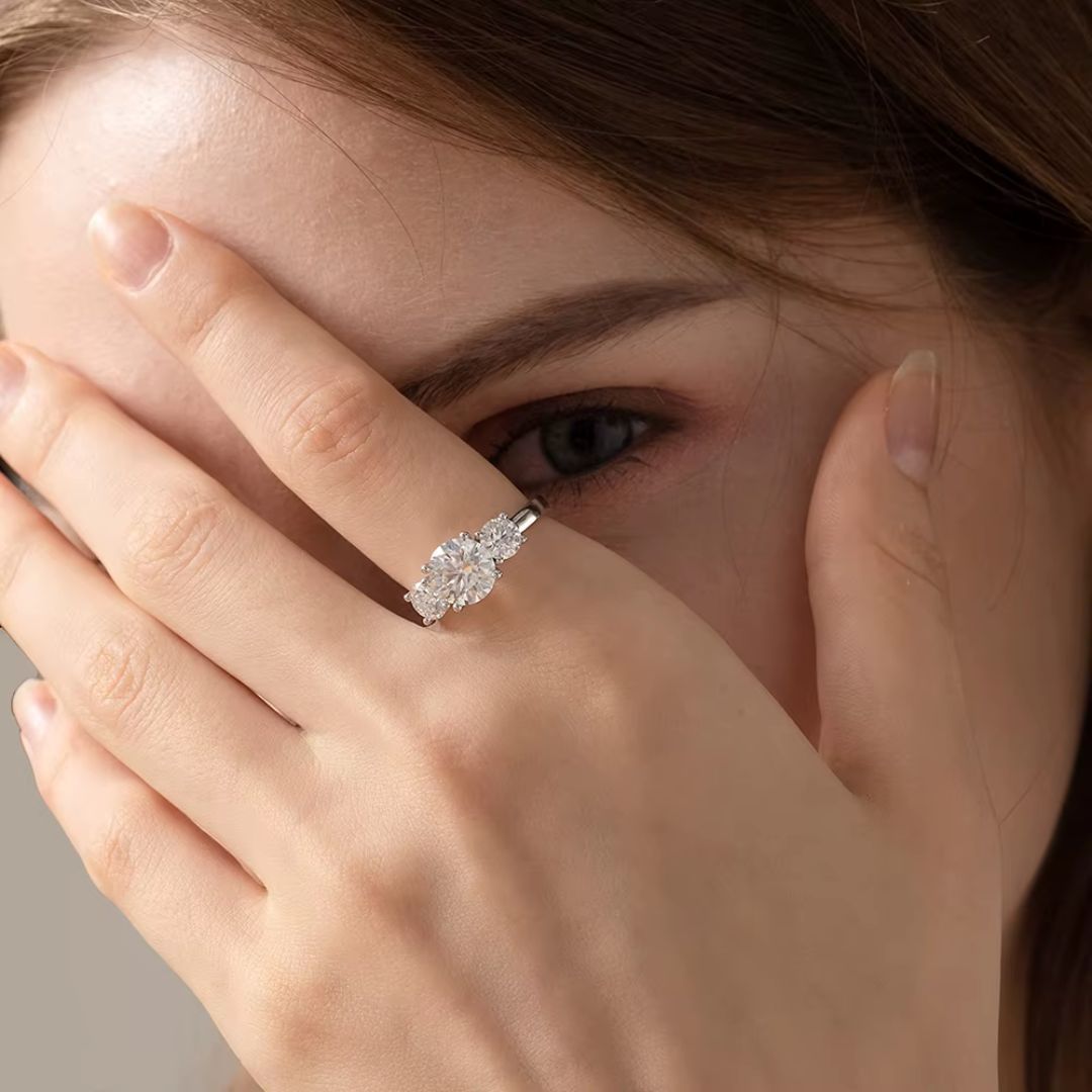Nova Bliss - S925 Zilveren Moissanite Ring Dames 2-4CT Wit Goud