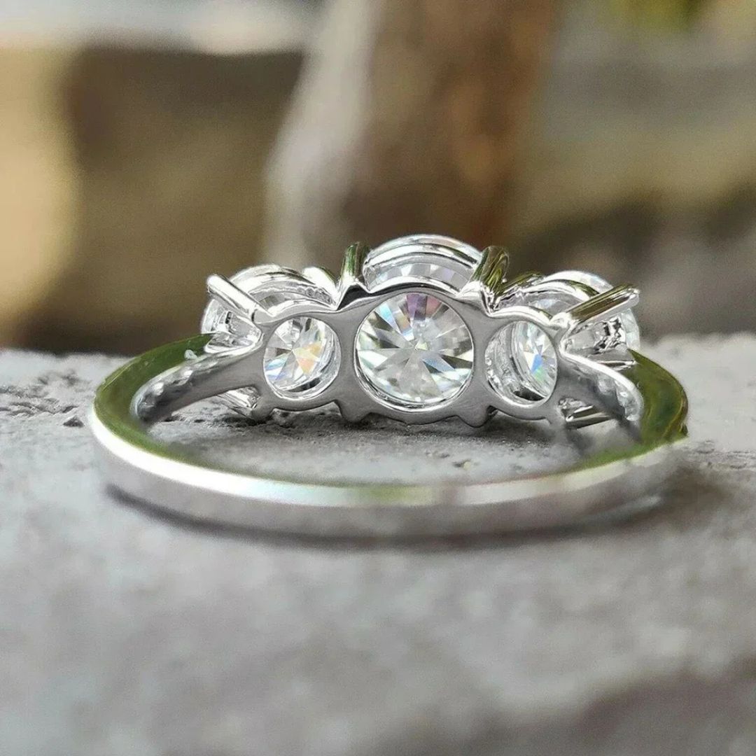 Nova Bliss - S925 Zilveren Moissanite Ring Dames 2-4CT Wit Goud
