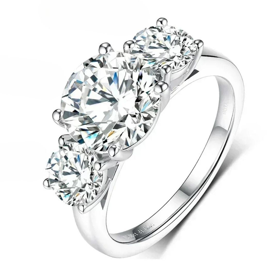 Nova Bliss - S925 Zilveren Moissanite Ring Dames 2-4CT Wit Goud