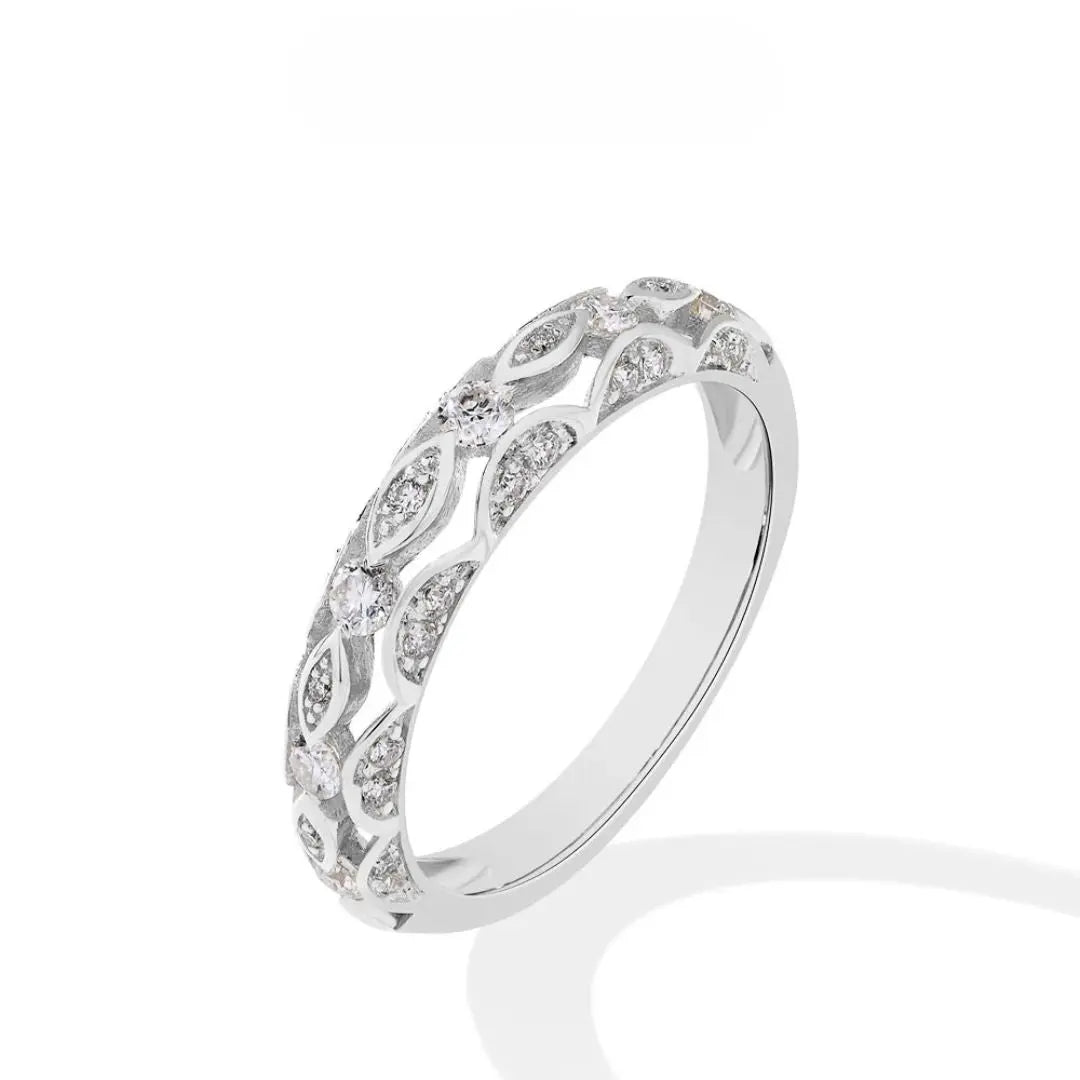 Rayonne D'Amour - Massief Goud Moissanite Ring Amora Maison