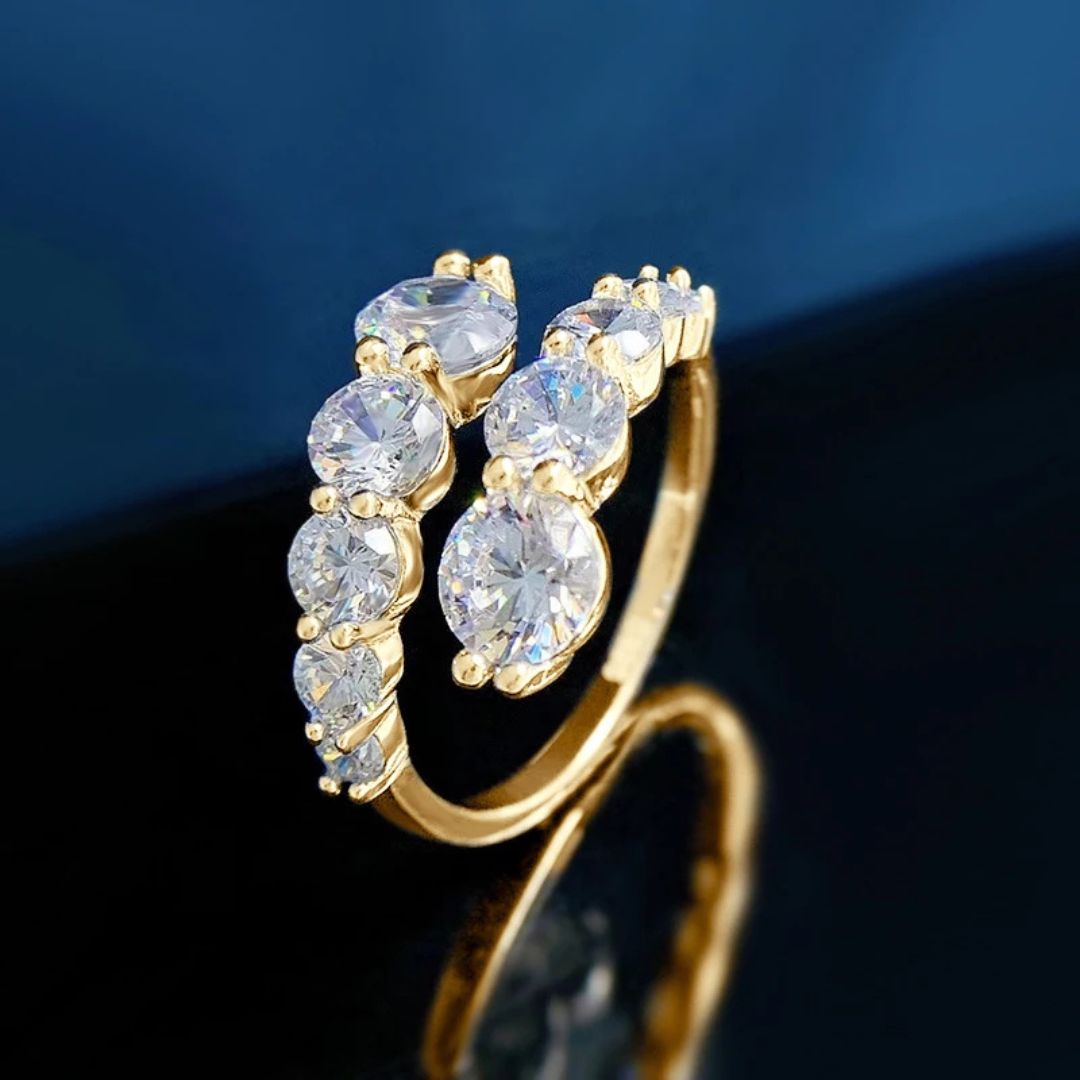 Stella Vow - Zilveren Moissanite Ring 18k Goldplating Dames 3.26CT