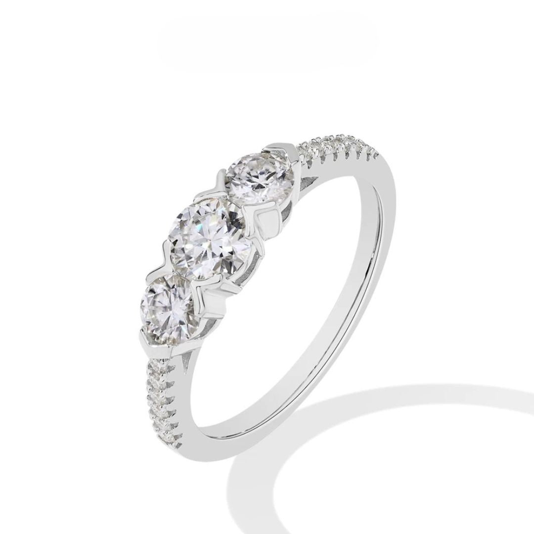Timeless Devotion - 18k Goldplated Moissanite Verlovingsring