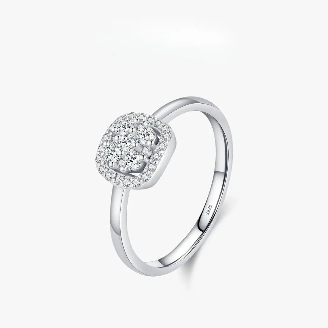Velmora Ring - Zilveren Moissanite Ring Amora Maison