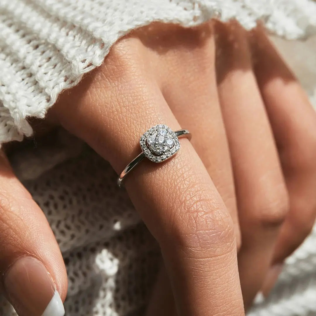 Velmora Ring - Zilveren Moissanite Ring Amora Maison