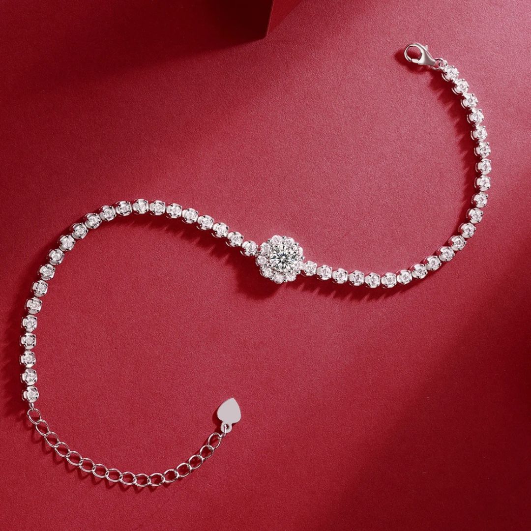 Astra Shine - Zilveren Moissanite Tennis Armband Dames 0.5CT