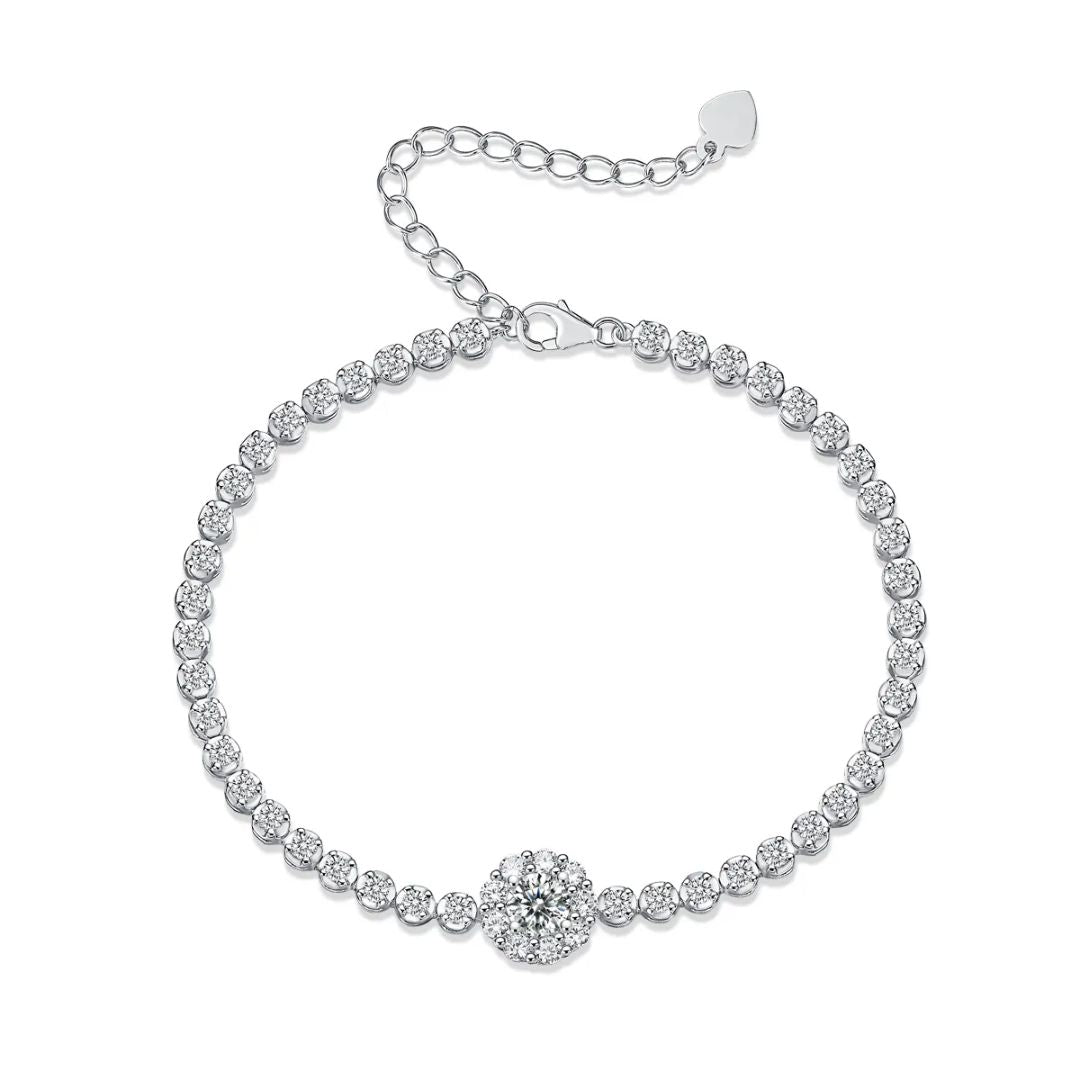 Astra Shine - Zilveren Moissanite Tennis Armband Dames 0.5CT