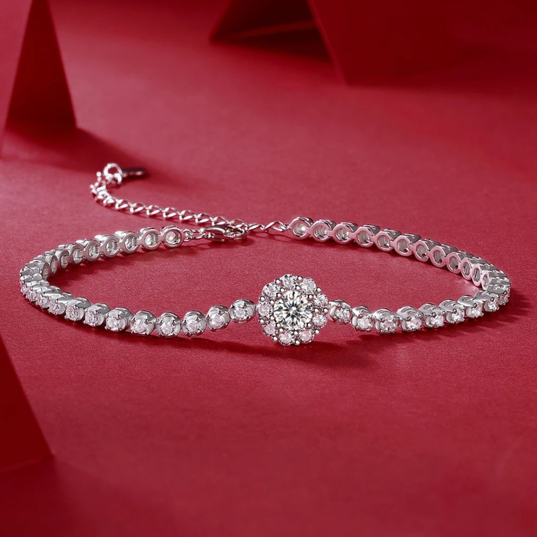 Astra Shine - Zilveren Moissanite Tennis Armband Dames 0.5CT