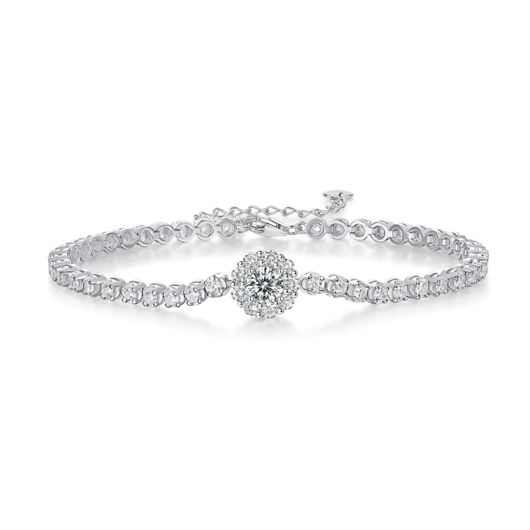 Astra Shine - Zilveren Moissanite Tennis Armband Dames 0.5CT