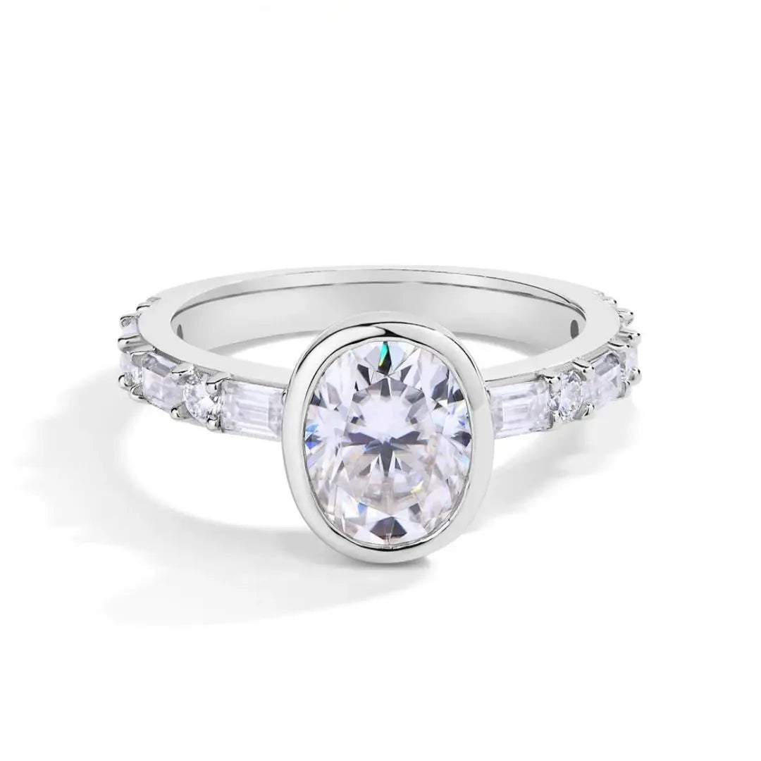 Aurelia Ovale – Luxe Moissanite Ring Amora Maison
