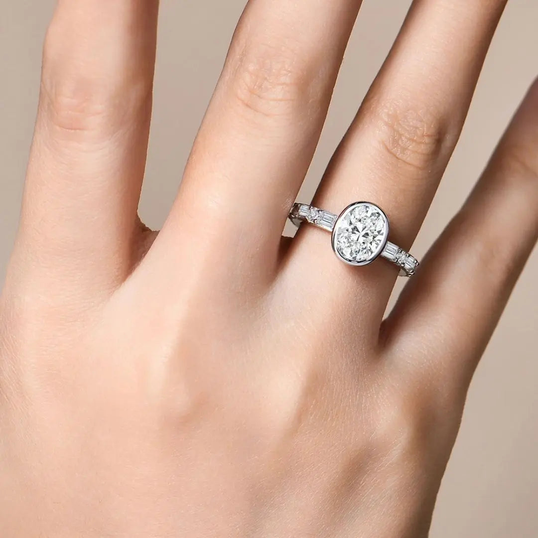 Aurelia Ovale – Luxe Moissanite Ring Amora Maison