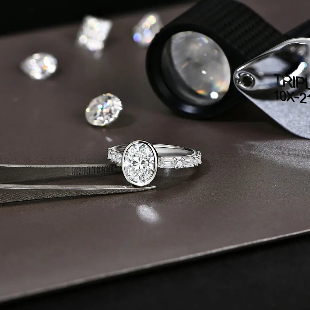 Aurelia Ovale – Luxe Moissanite Ring Amora Maison