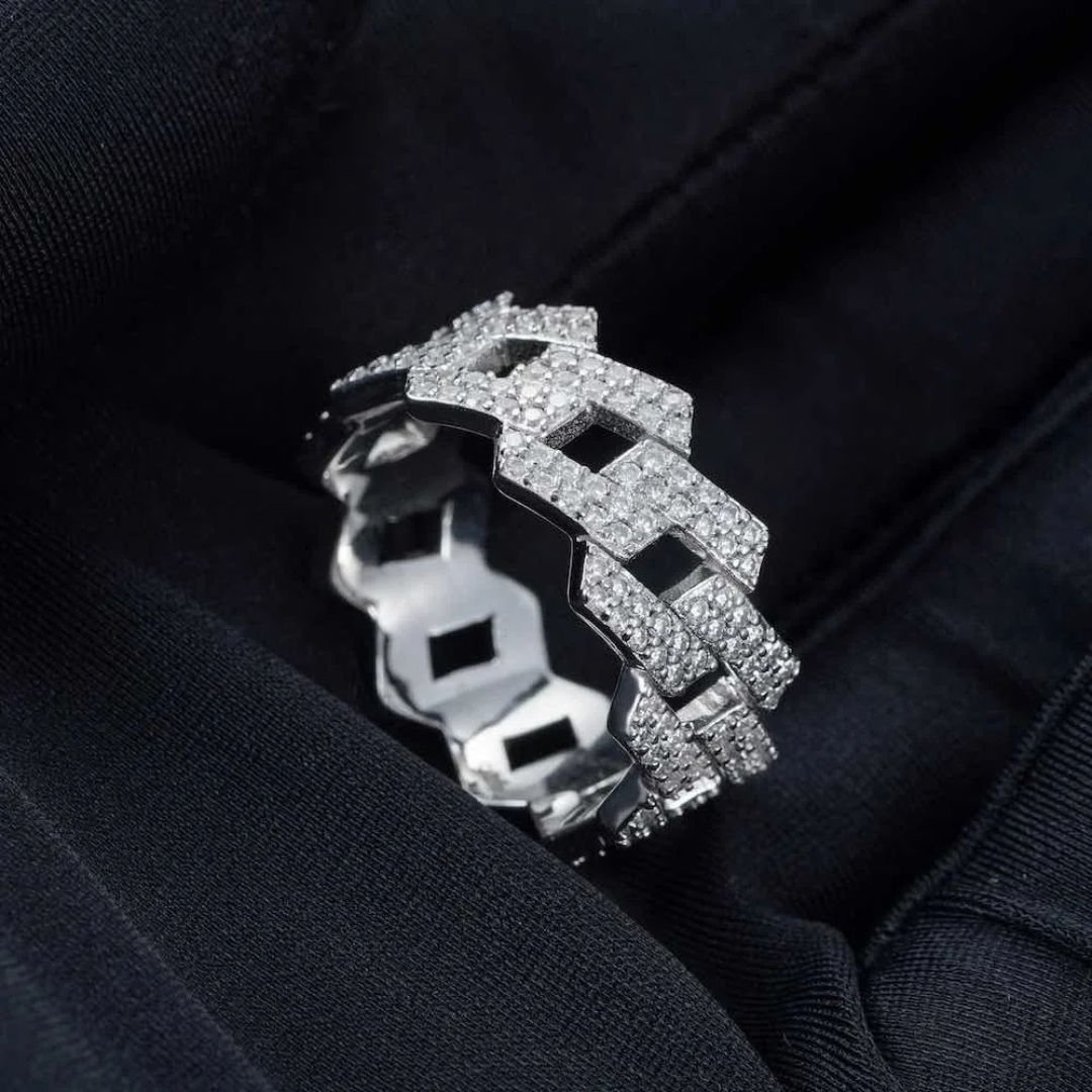 Aurum Cuban - Cuban-Link Moissanite Ring