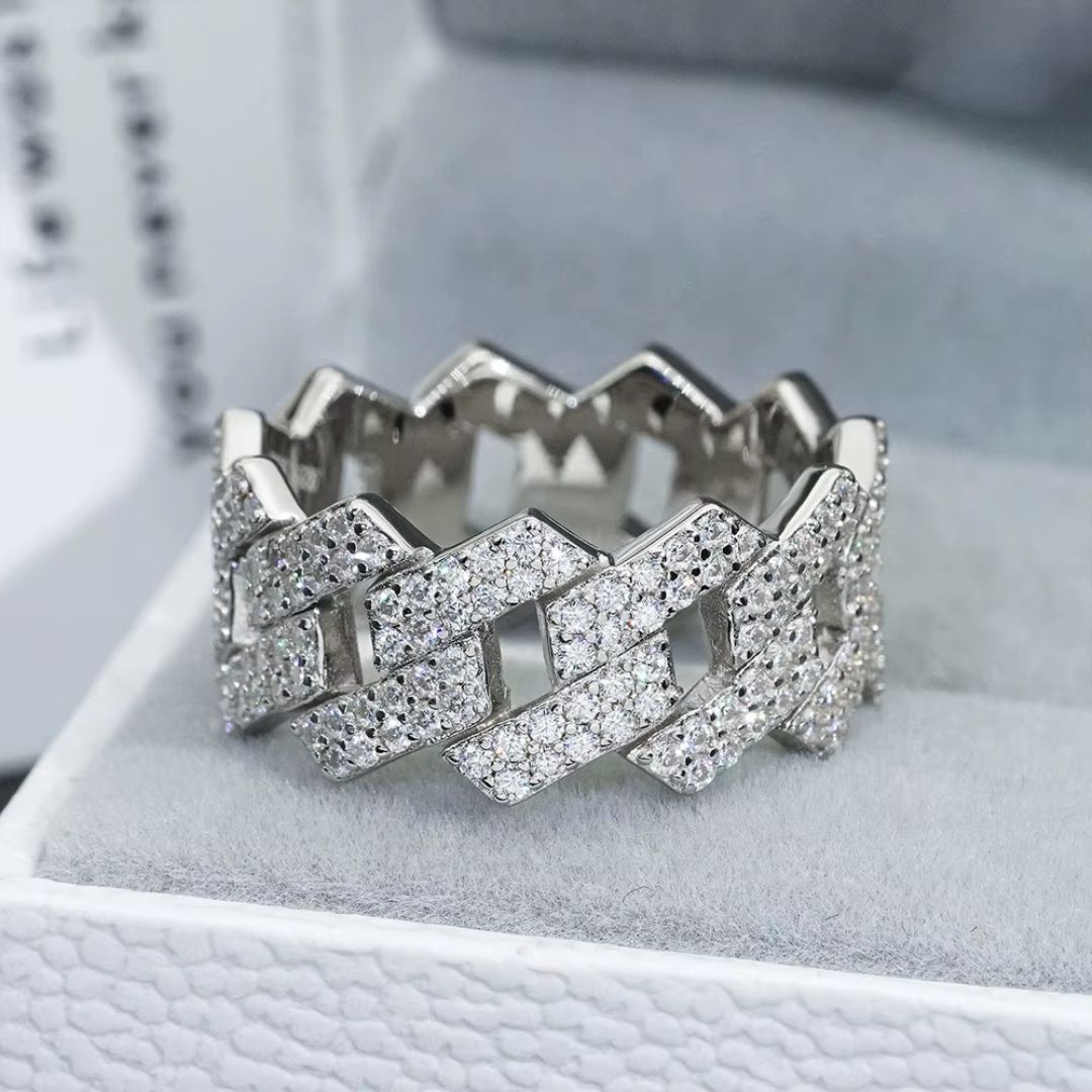 Aurum Cuban - Cuban-Link Moissanite Ring