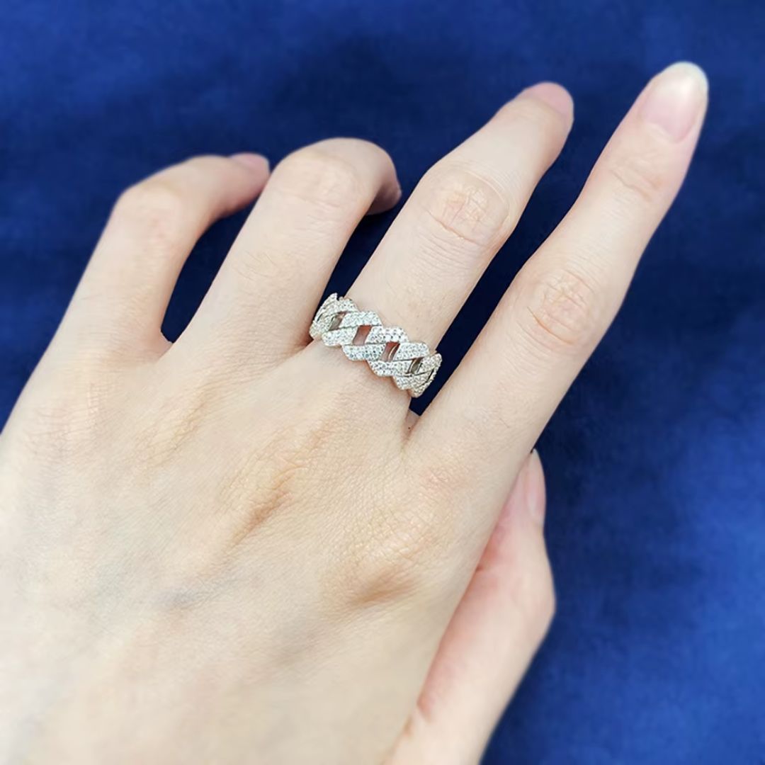 Aurum Cuban - Cuban-Link Moissanite Ring