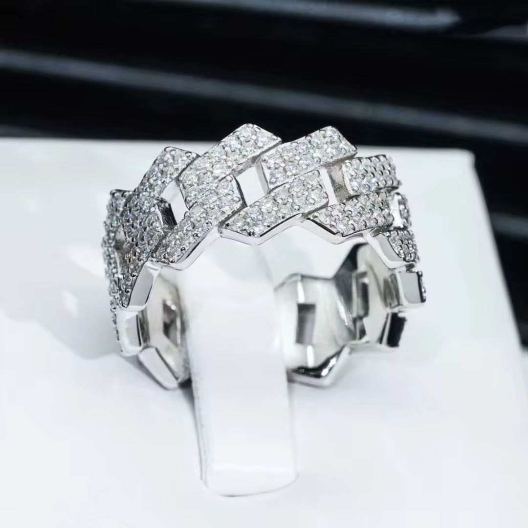 Aurum Cuban - Cuban-Link Moissanite Ring