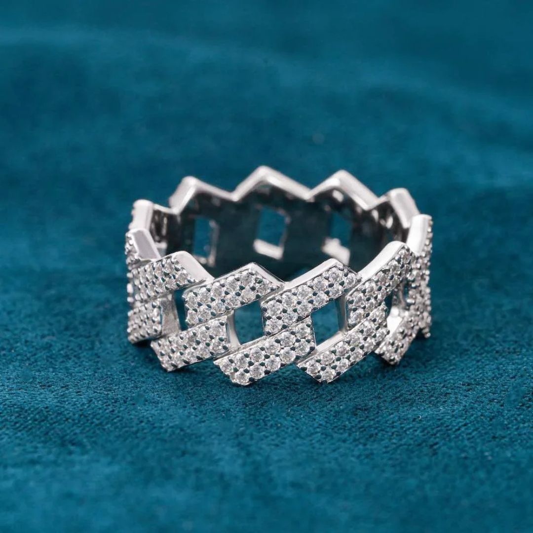 Aurum Cuban - Cuban-Link Moissanite Ring
