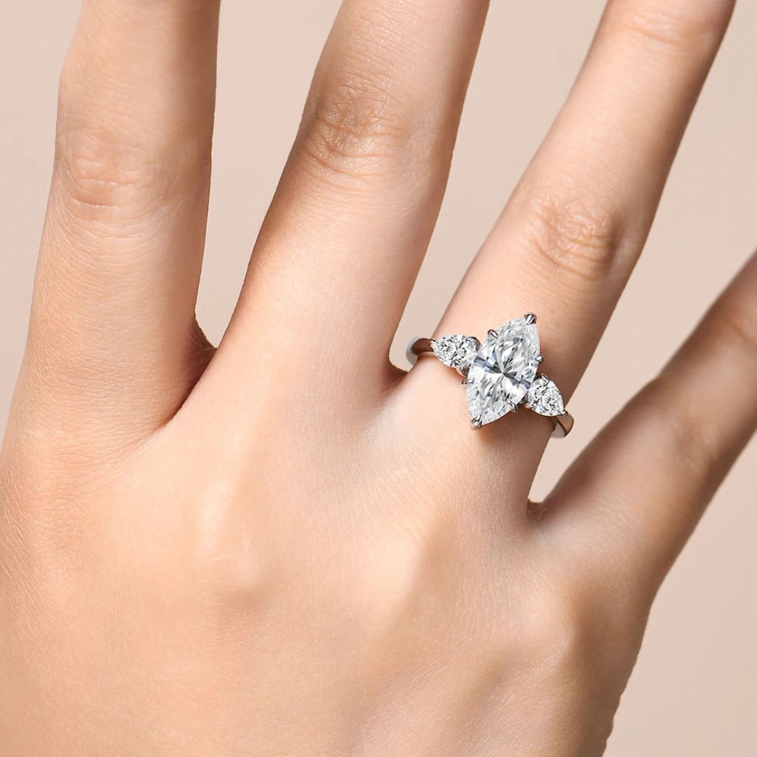 Celestia Marquise - Solitaire Moissanite Ring