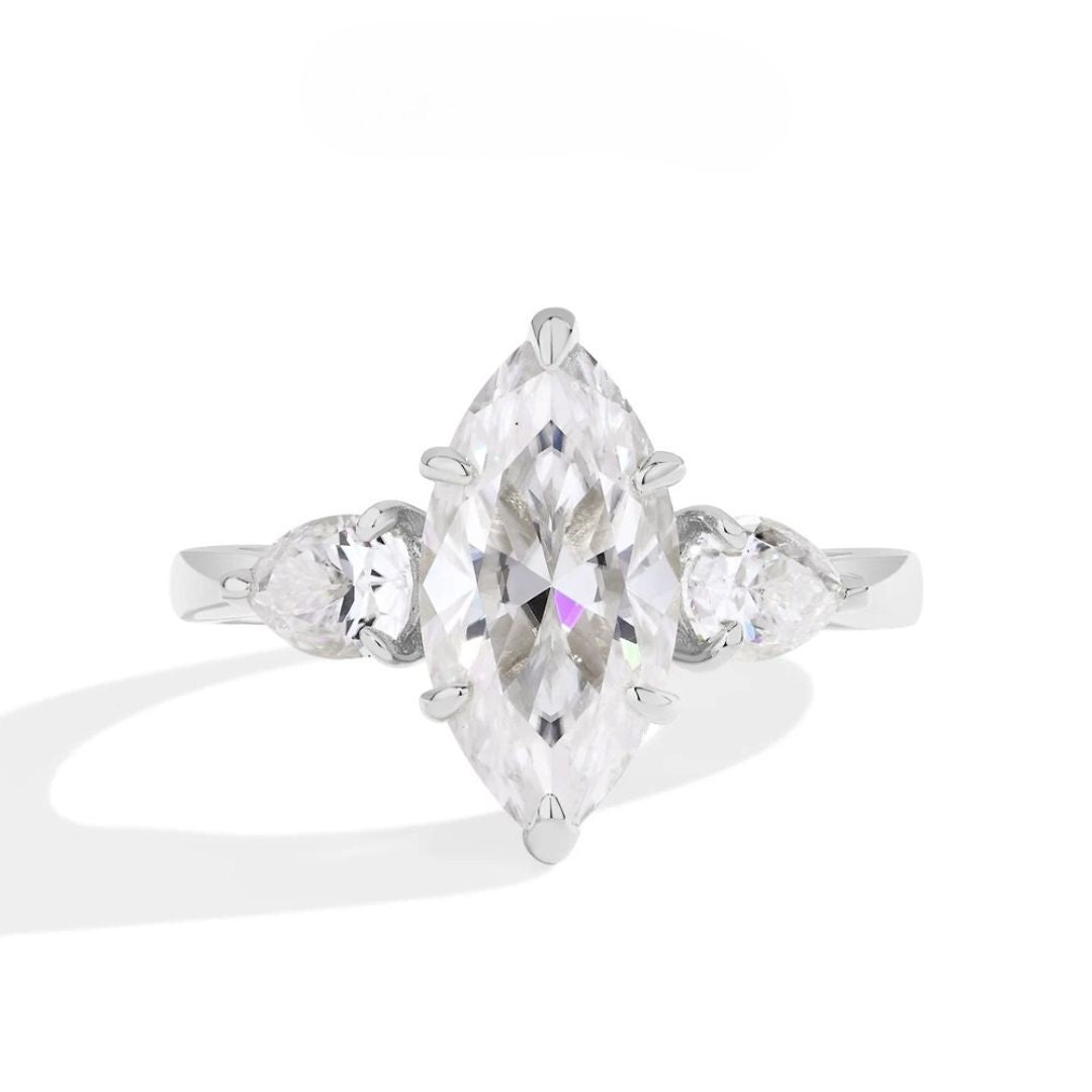 Celestia Marquise - Solitaire Moissanite Ring