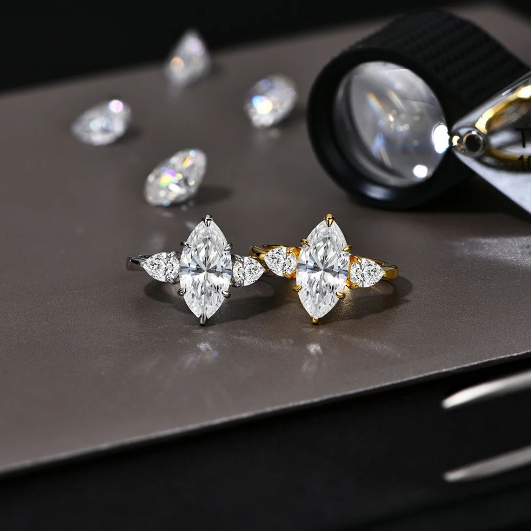 Celestia Marquise - Solitaire Moissanite Ring