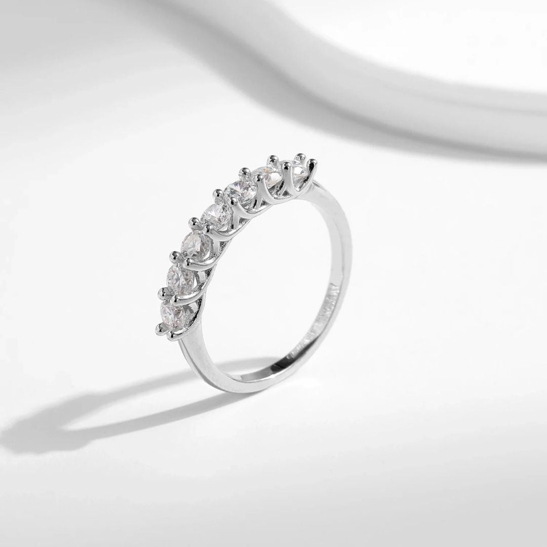 Celestique Crown Set - Moissanite Ringen met Platinum Plating