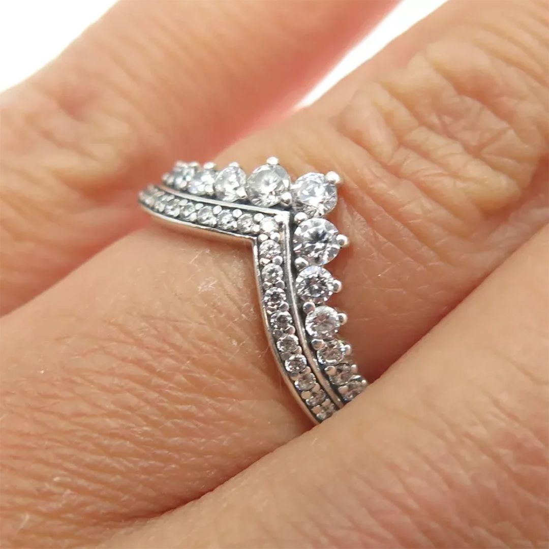 Elysian Crest - Prinsessen Kroon Moissanite Ring