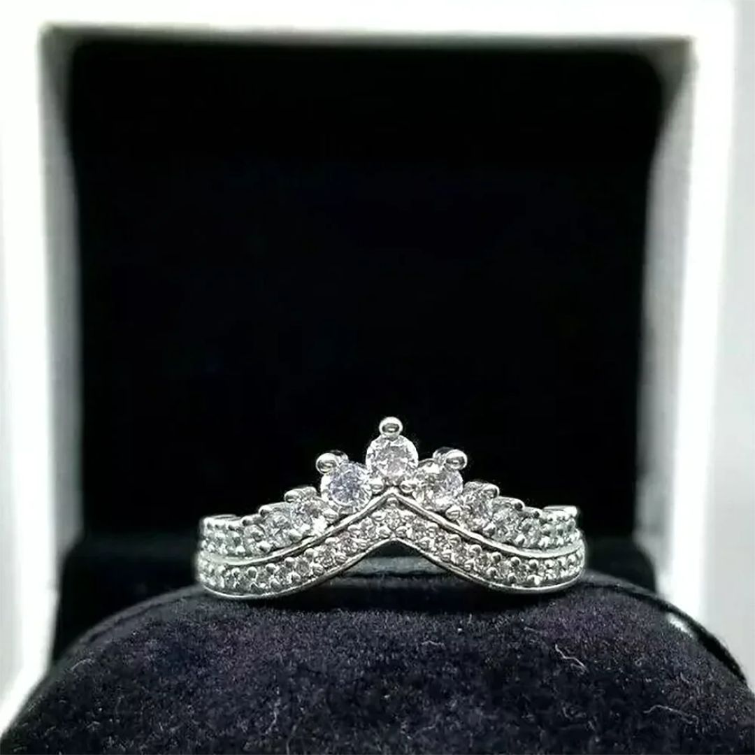 Elysian Crest - Prinsessen Kroon Moissanite Ring