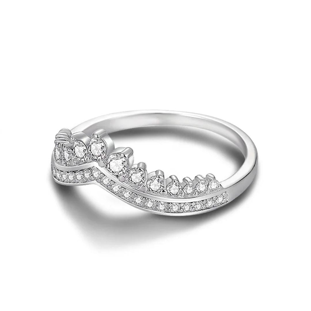 Elysian Crest - Prinsessen Kroon Moissanite Ring
