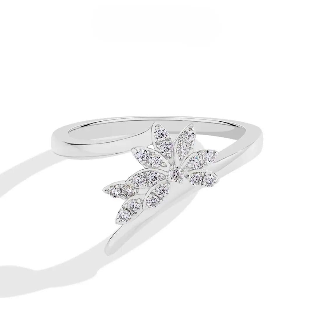 Floriane - Zilveren Moissanite Ring Amora Maison