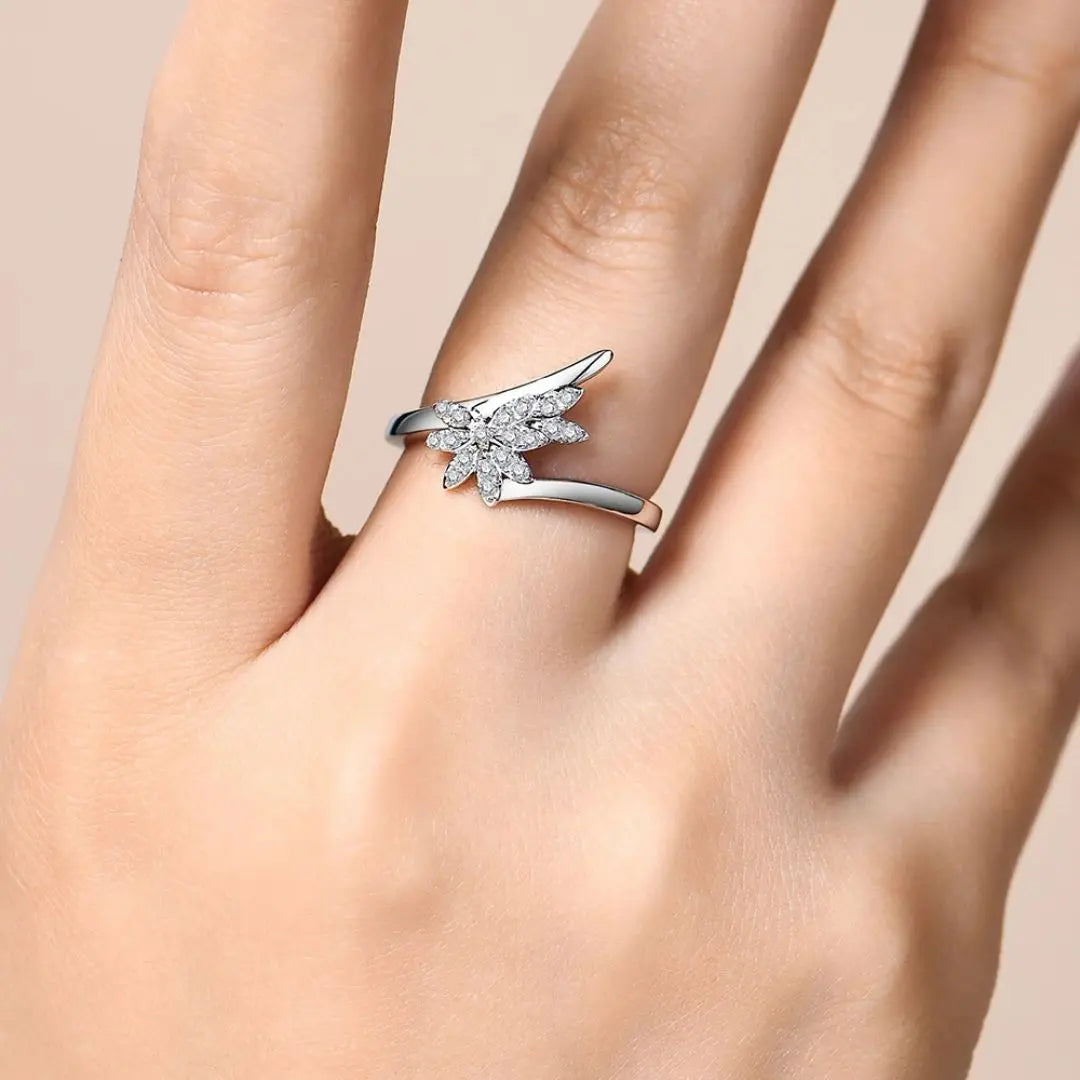 Floriane - Zilveren Moissanite Ring Amora Maison