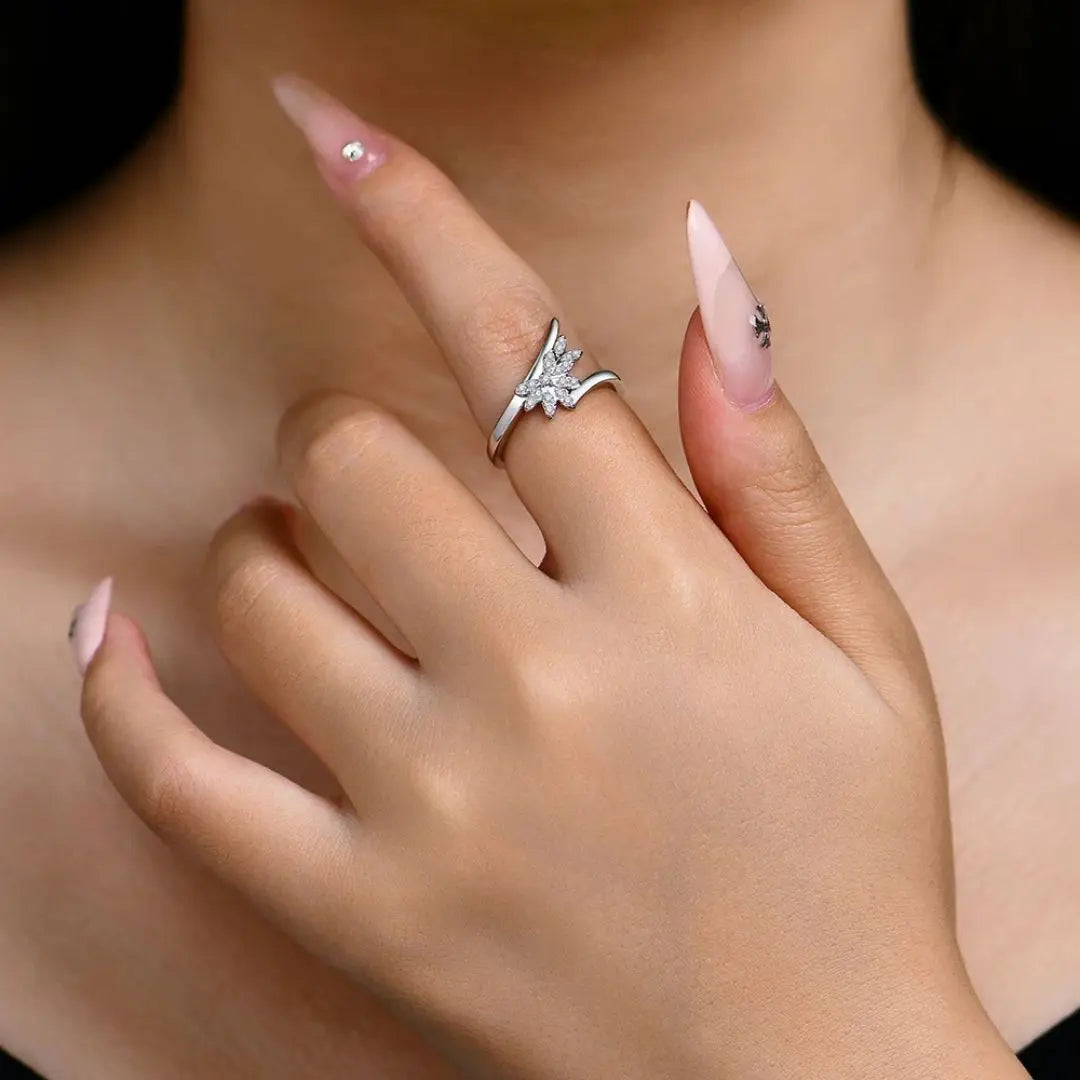 Floriane - Zilveren Moissanite Ring Amora Maison
