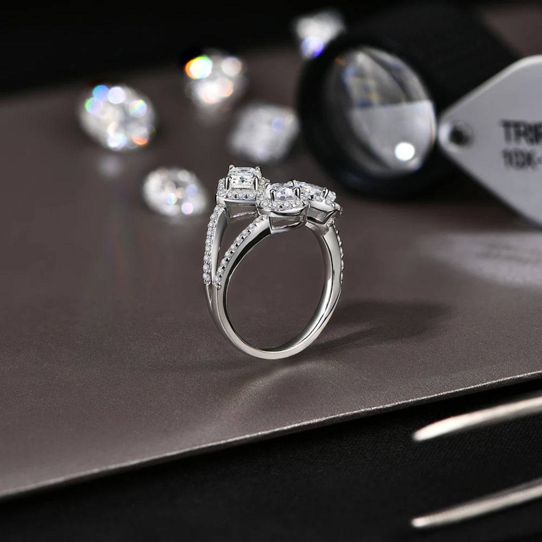 Imperial Radiance - Moissanite Ring met Goudplating