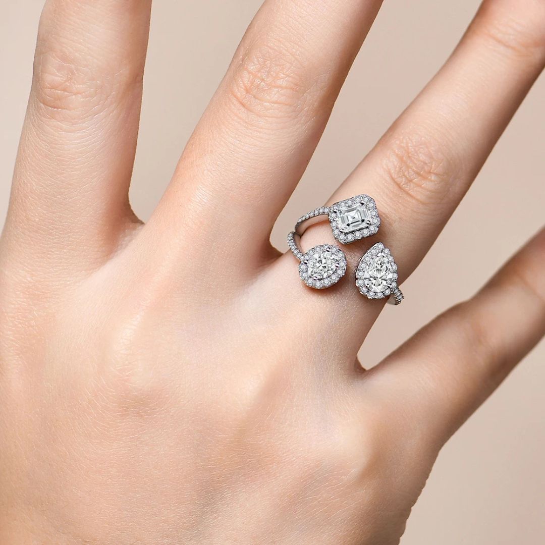 Imperial Radiance - Moissanite Ring met Goudplating