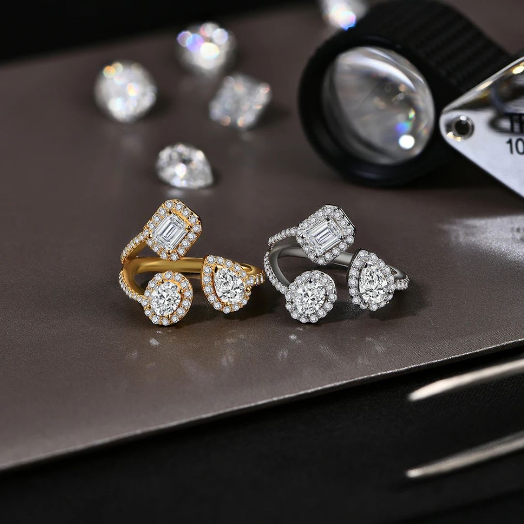 Imperial Radiance - Moissanite Ring met Goudplating